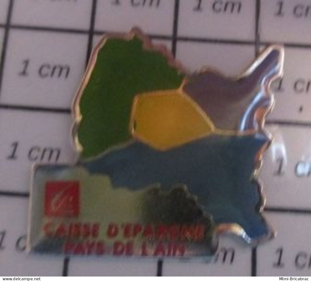 715A Pin's Pins / Beau Et Rare / BANQUES / CAISSE D'EPARGNE PAYS DE L"AIN Mais Pas De L'autre !! - Banques