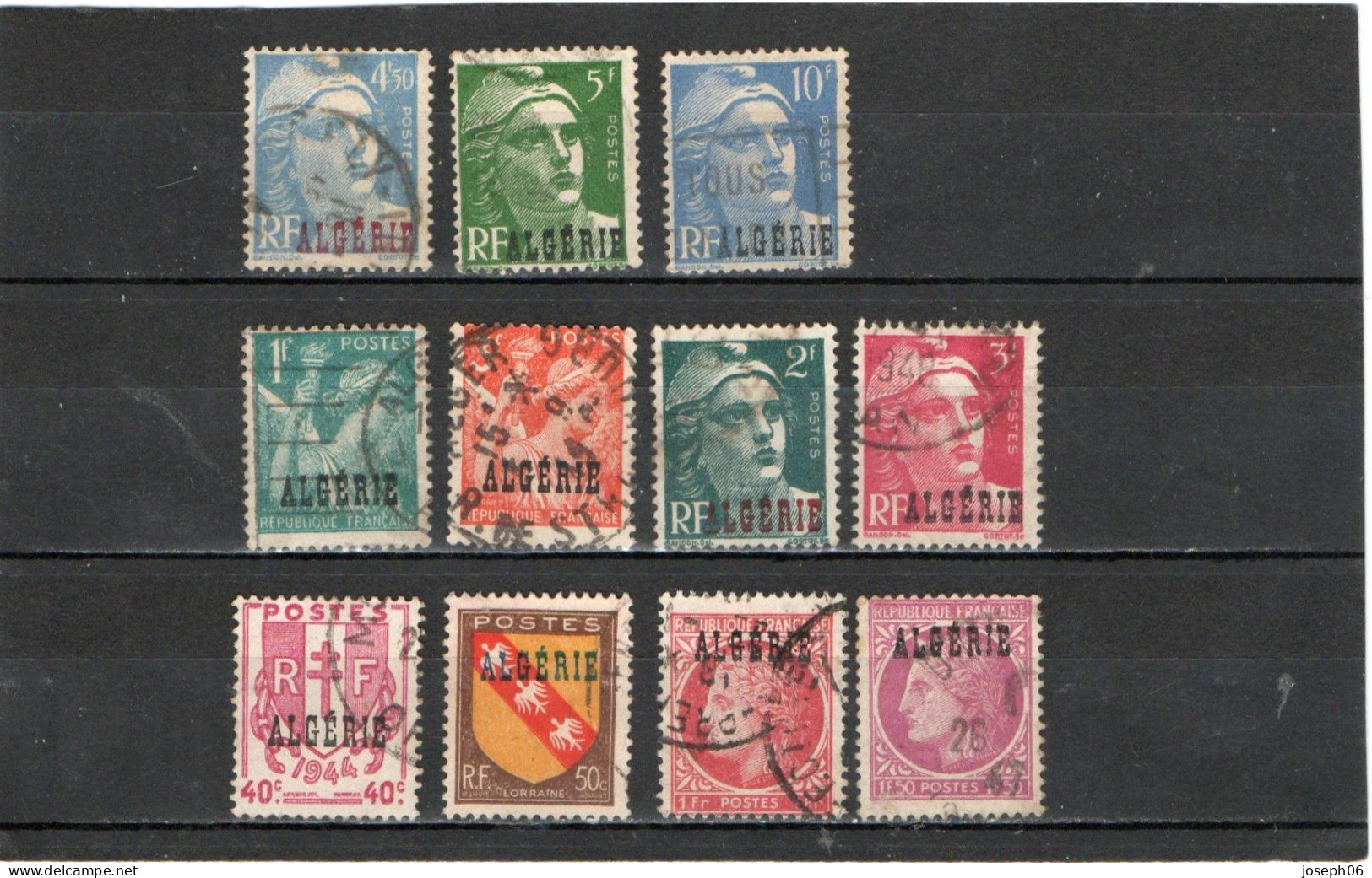 ALGERIE   1945-47  Y.T. N° 225  à  244  Incomplet  Oblitéré  Frais De Gestion Compris - Used Stamps