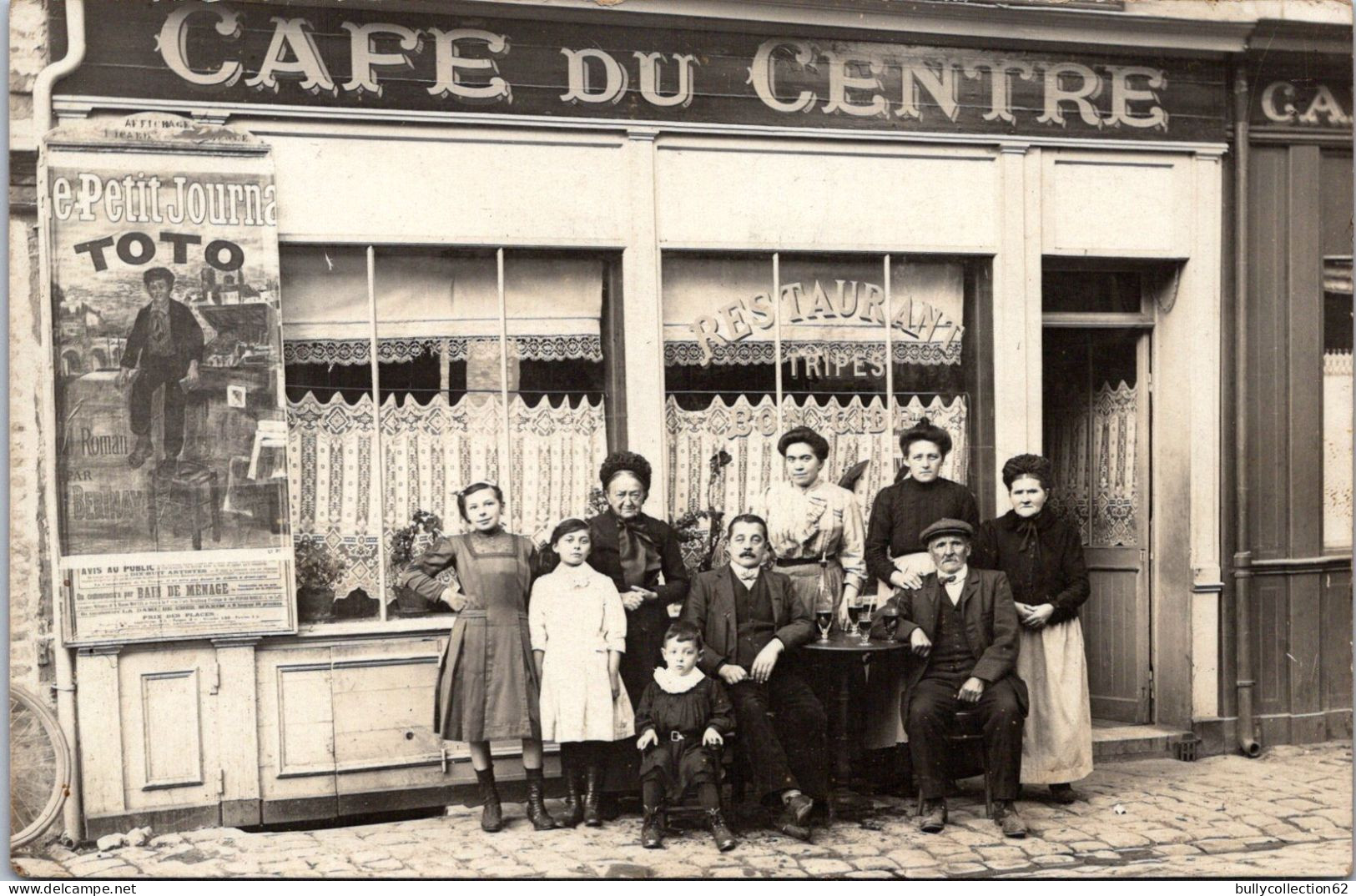 CPA - SELECTION -  AUXI LE CHATEAU -  CARTE PHOTO -   Café Du Centre - Auxi Le Chateau