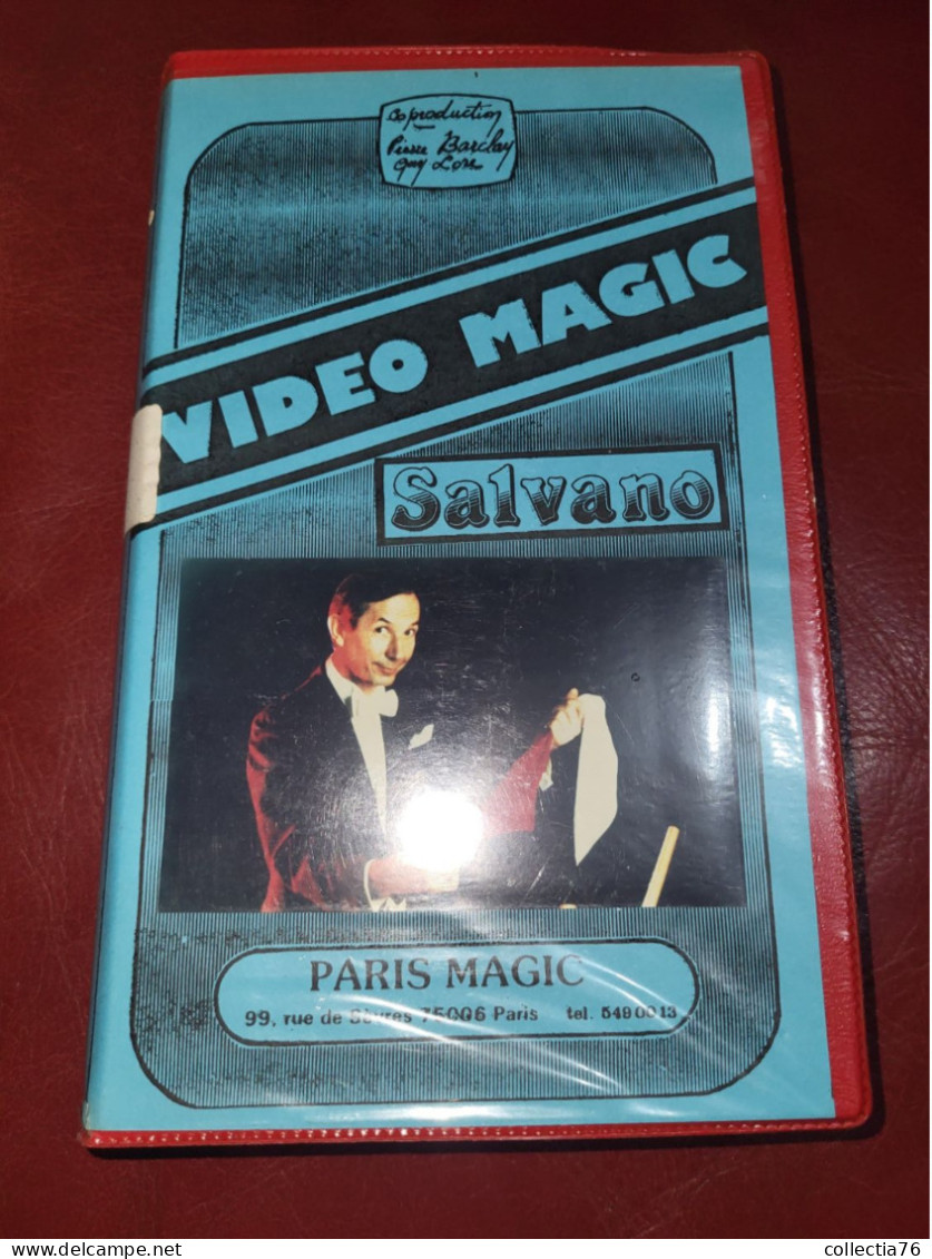 RARE CASSETTE VIDEO VHS PRESTIDIGITATION  MAGIE VIDEO MAGIC SALVANO 60 MINUTES - Documentaires