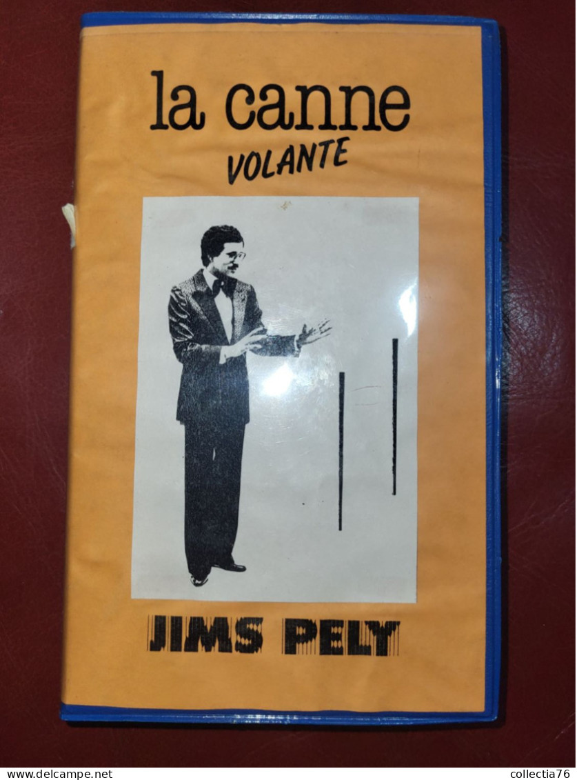RARE CASSETTE VIDEO PRESTIDIGITATION  VHS MAGIE JIMS PELY LA CANNE VOLANTE 30 MINUTES  1985 - Documentaire