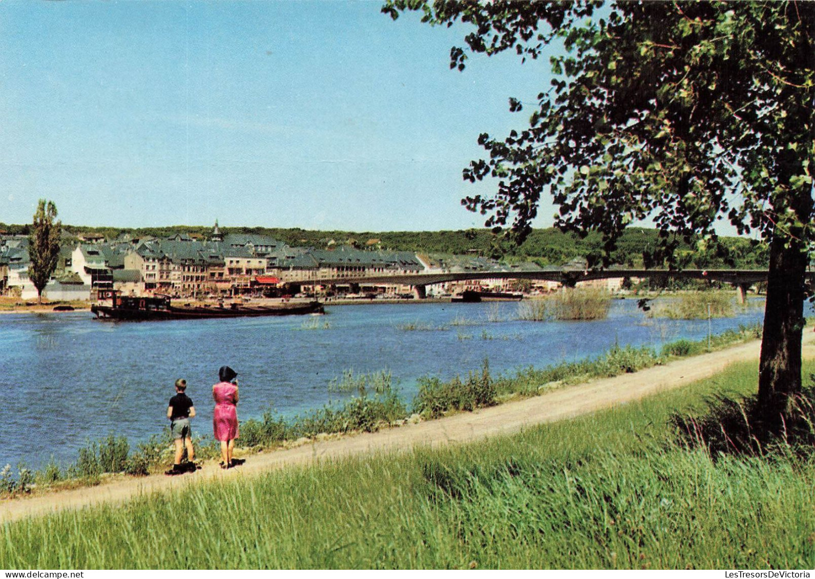 LUXEMBOURG - Rémich - Vue Générale Avec Pont De La Moselle - Colorisé - Carte Postale - Remich