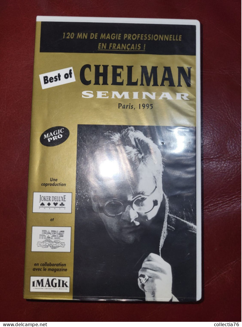 RARE CASSETTE VIDEO PRESTIDIGITATION  VHS MAGIE CHELMAN SEMINAR PARIS 1995 120 MINUTES - Documentary