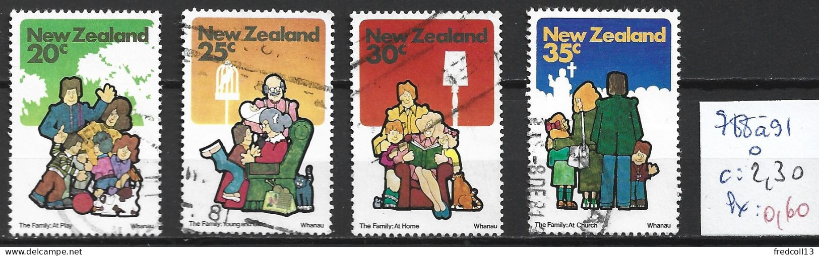 NOUVELLE-ZELANDE 788 à 91 Oblitérés Côte 2.30 € - Used Stamps
