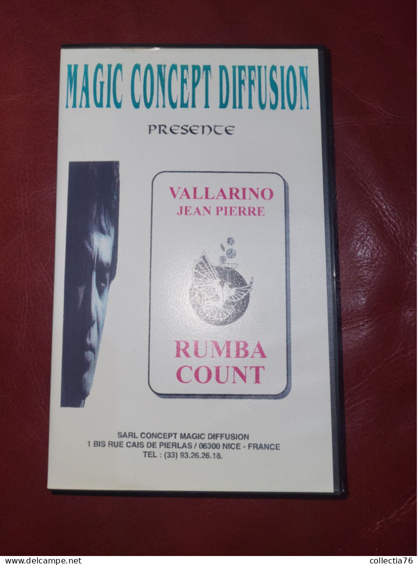 RARE CASSETTE VIDEO VHS  PRESTIDIGITATION MAGIE MAGICARTES JEAN PIERRE VALLARINO RUMBA COUNT 60 MINUTES - Dokumentarfilme