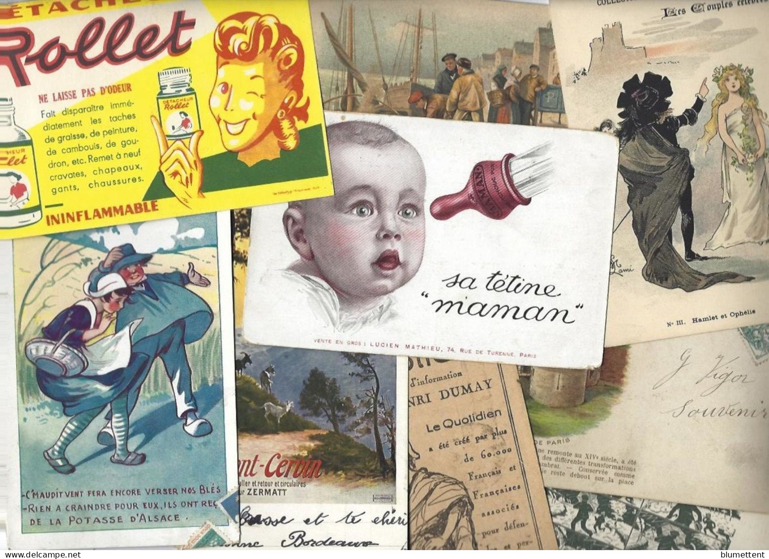 Lot 1672 De 10 CPA Publicité Publicitaire Réclame Déstockage Pour Revendeurs Ou Collectionneurs - 5 - 99 Postcards