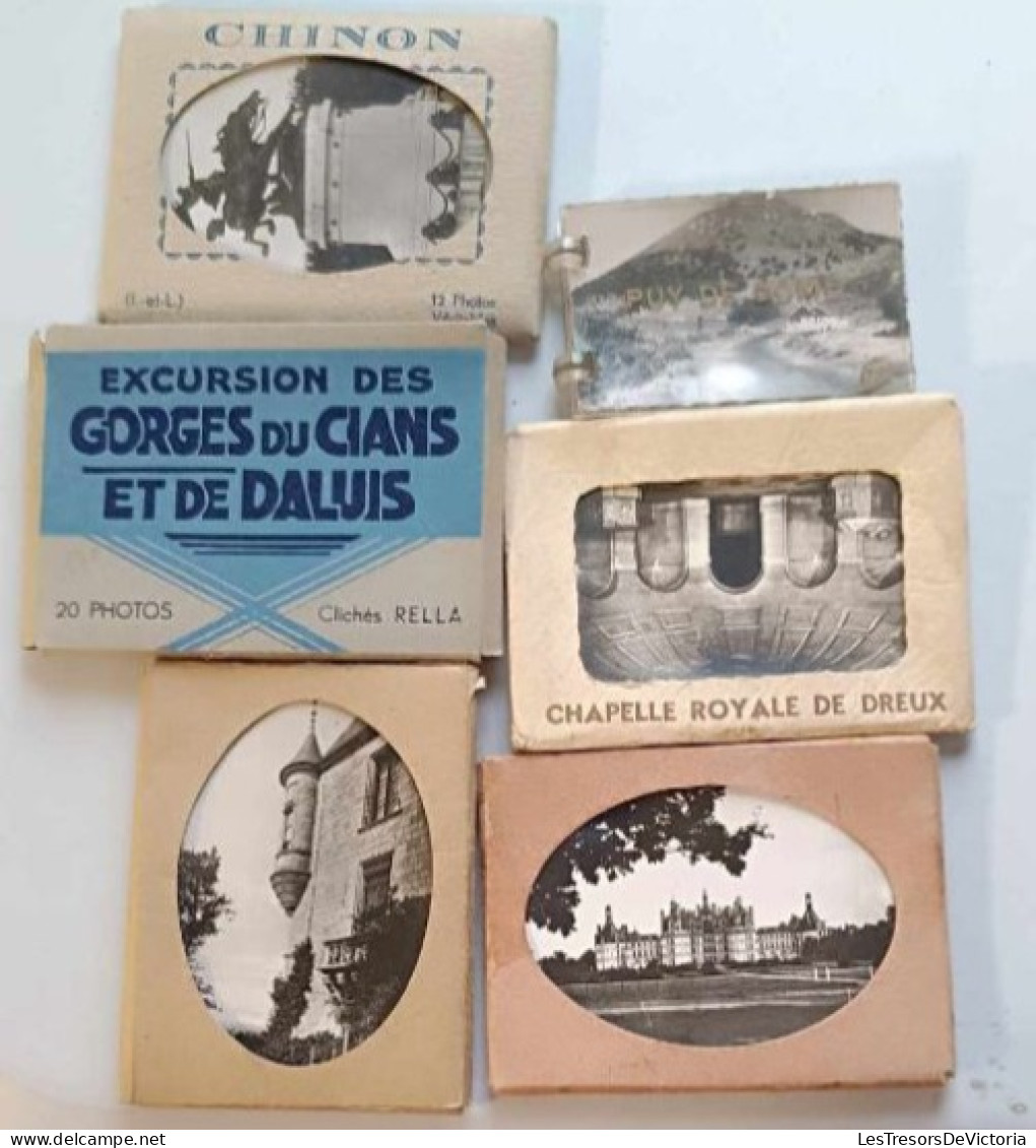 Lot De 6 Carnets De Vues -Chapelle Royale De Dreu - Chinon -  Puy Ce Dome - Paris ...- Cartes Postales Anciennes - Ohne Zuordnung
