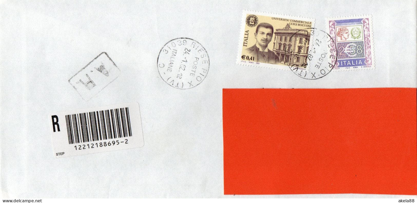 ITALIA 2002 - CENTENARIO UNIVERSITA BOCCONI - RIESE PIO X FDC - 2001-10: Storia Postale