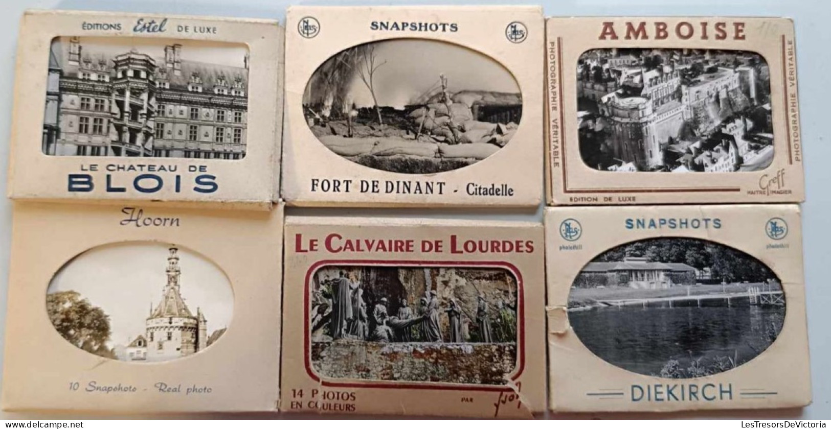 Lot De 6 Carnets De Vues - Diekirch - Lourdes - Hoorn - Blois - Dinant - Amboise - Cartes Postales Anciennes - Autres & Non Classés