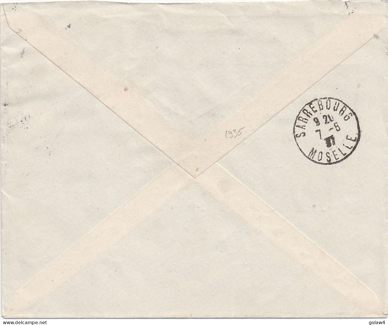 36108# TYPE PETIT SCEAU DE L'ETAT PUBLICITE CATALOGUE NATIONAL Obl BRUXELLES BRUSSEL 1937 Pour SARREBOURG MOSELLE - Storia Postale