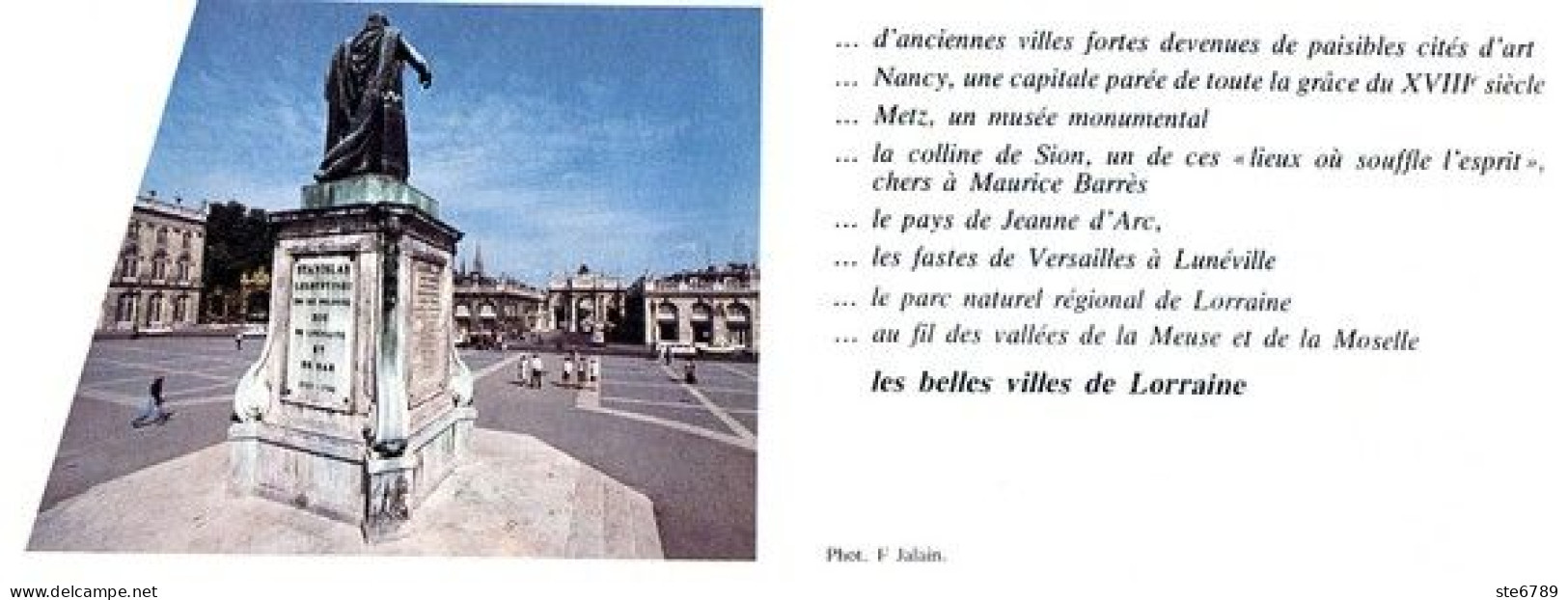 LES BELLES VILLES LORRAINES   Revue Photos 1982 BEAUTES DE LA FRANCE N° 96 - Aardrijkskunde