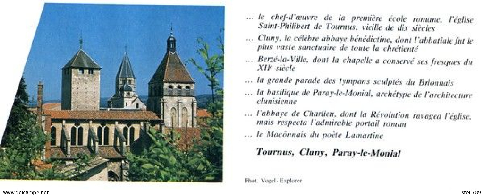 TOURNUS CLUNY PARAY LE MONIAL   Revue Photos 1982 BEAUTES DE LA FRANCE N° 94 - Géographie