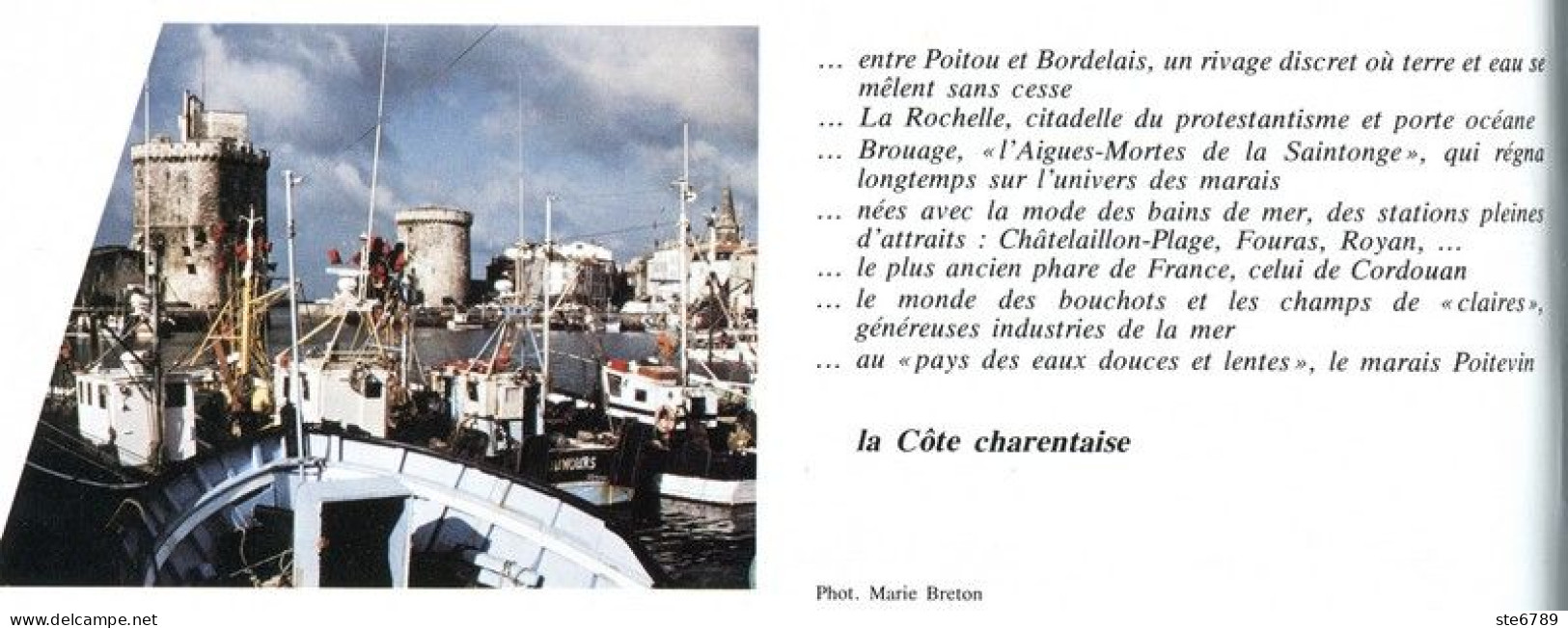 LA COTE CHARENTAISE AUNIS ET SAINTONGE  Revue Photos 1981 BEAUTES DE LA FRANCE N° 78 - Géographie