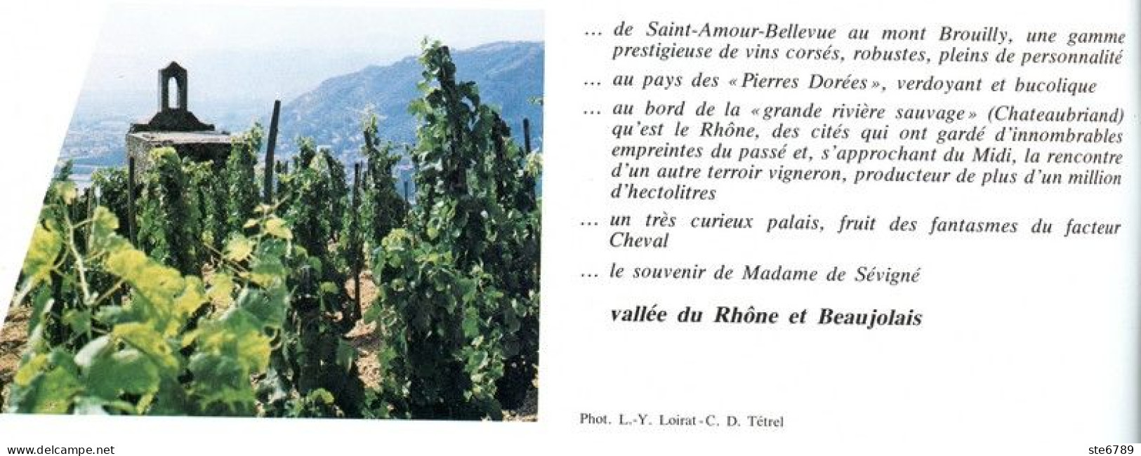 LE BEAUJOLAIS ET LA VALLEE DU RHONE Revue Photos 1981 BEAUTES DE LA FRANCE N° 70 - Géographie