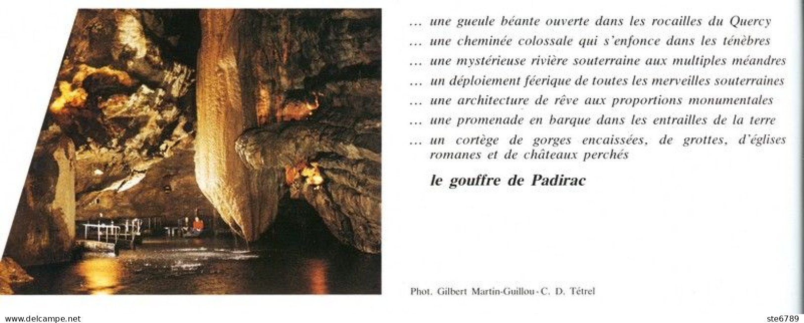 LE GOUFFRE DE PADIRAC EN QUERCY   Revue Photos 1981 BEAUTES DE LA FRANCE N° 47 - Geography