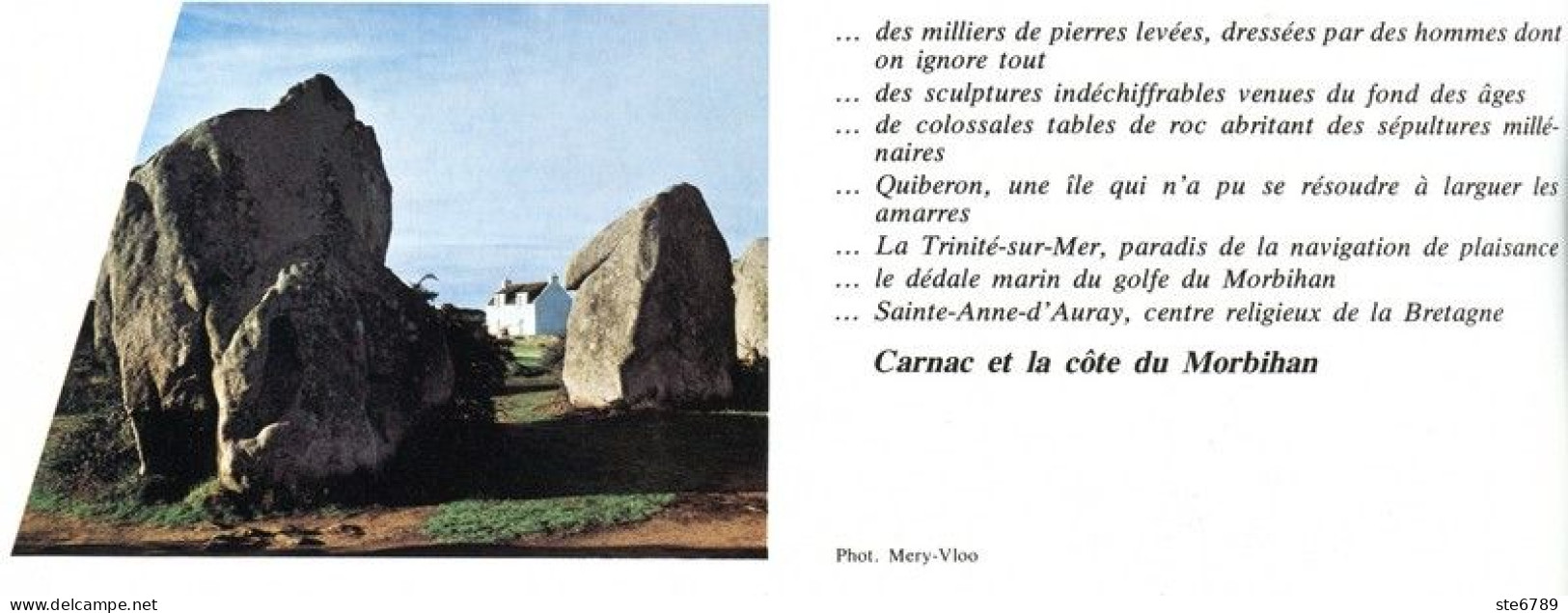 BRETAGNE CARNAC ET LA COTE DU MORBIHAN Menhirs Revue Photos 1980 BEAUTES DE LA FRANCE N° 28 - Géographie