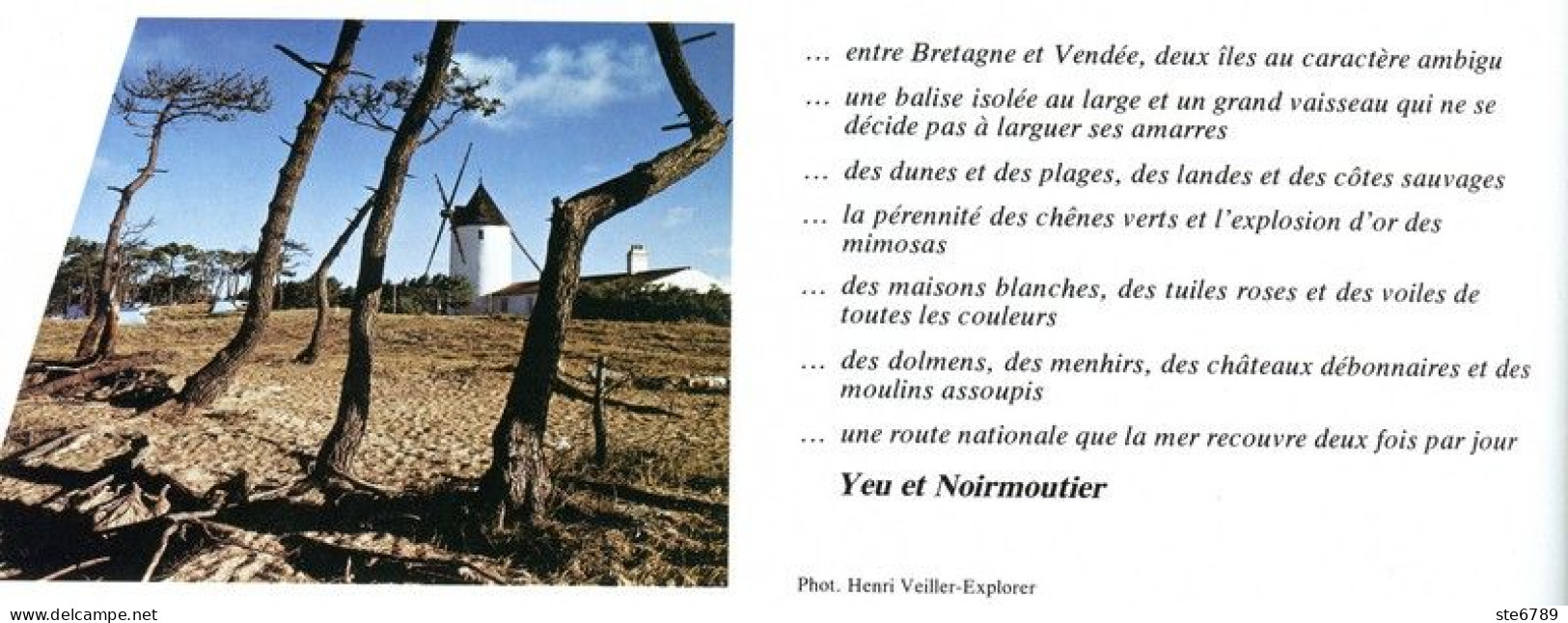 ILES EN VENDEE YEU ET NOIRMOUTIER  Revue Photos 1980 BEAUTES DE LA FRANCE N° 25 - Geografía