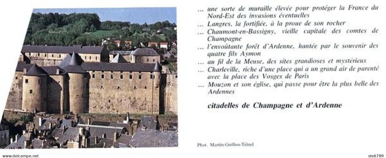 CITADELLES DE CHAMPAGNE ET D'ARDENNE   Revue Photos 1982 BEAUTES DE LA FRANCE N° 106 - Aardrijkskunde