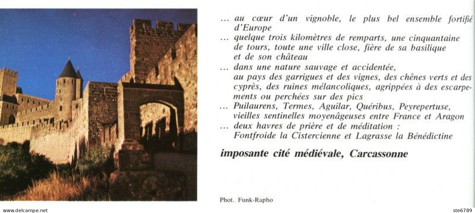 CARCASSONNE IMPOSANTE CITE MEDIEVALE   Revue Photos 1980 BEAUTES DE LA FRANCE N° 7 - Géographie