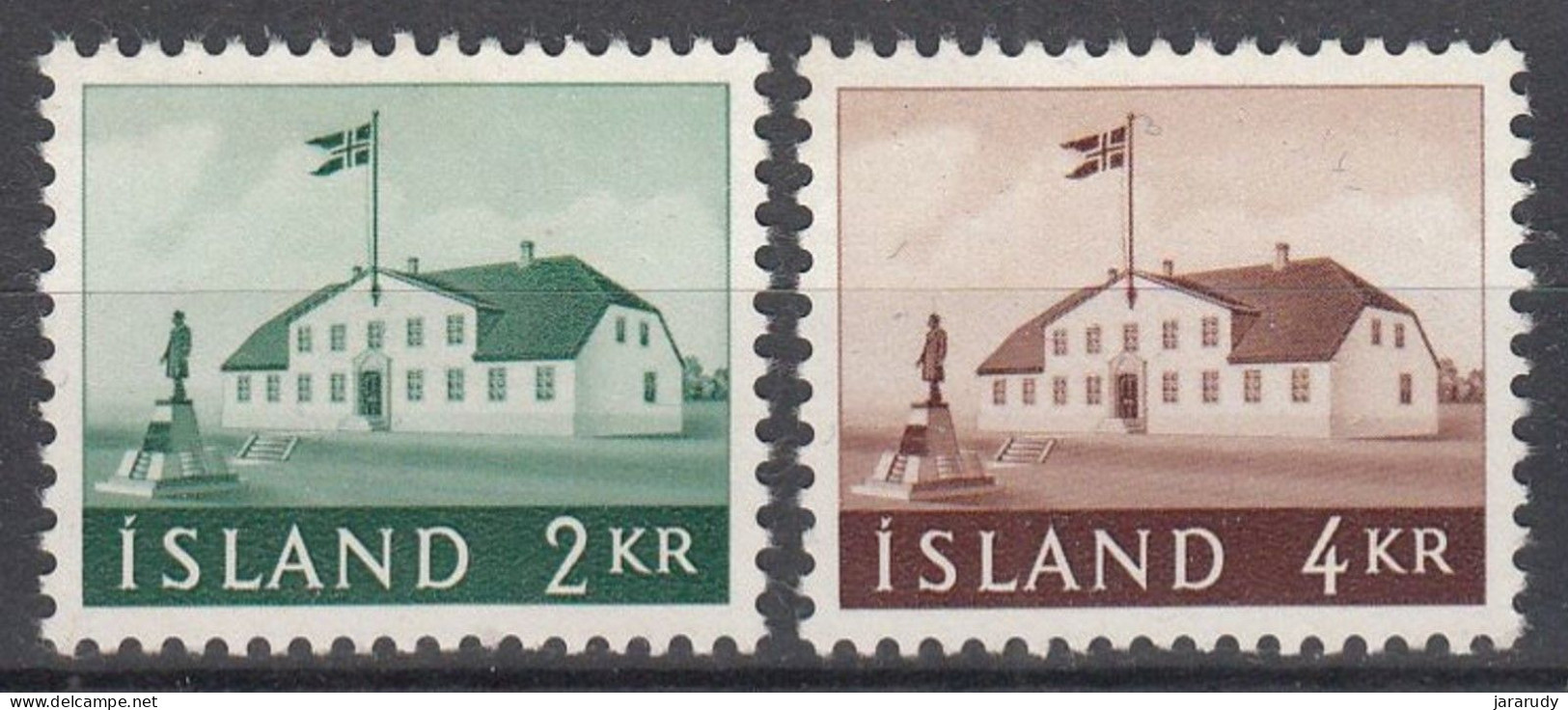 ISLANDIA EDIFICIOS 1958 Yv 287/8 MNH - Nuovi