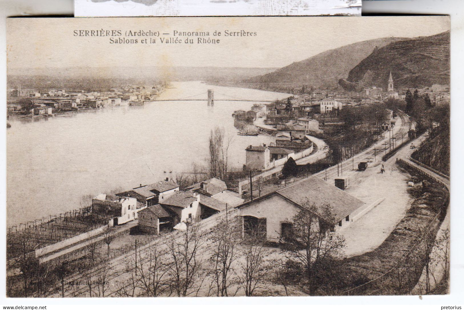 DEPT 07 / SERRIERES - SABLONS ET LA VALLÉE DU RHONE - 1917 - Serrières