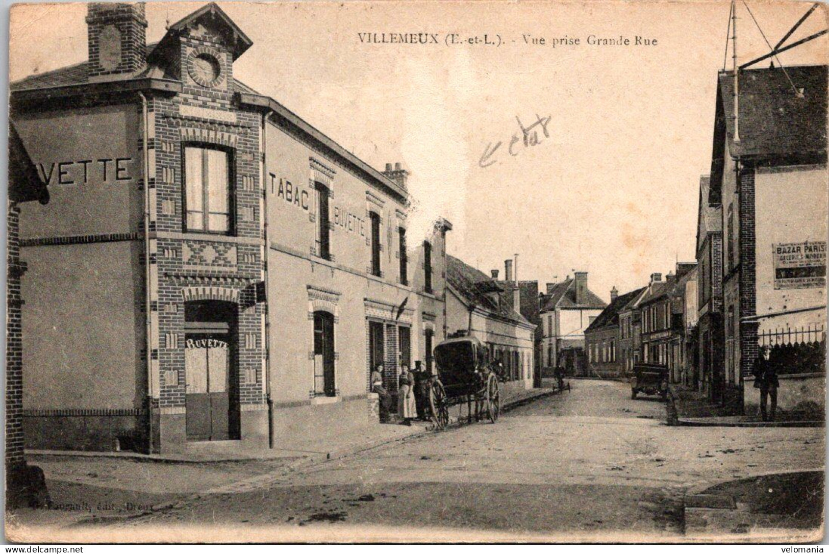 S15349 Cpa 28 Villemeux - Vue Prise Grande Rue - Villemeux-sur-Eure