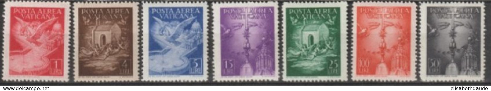 VATICAN - 1947 - ANNEE COMPLETE YVERT POSTE AERIENNE N°9/15  ** MNH - COTE = 55 EUR - Années Complètes