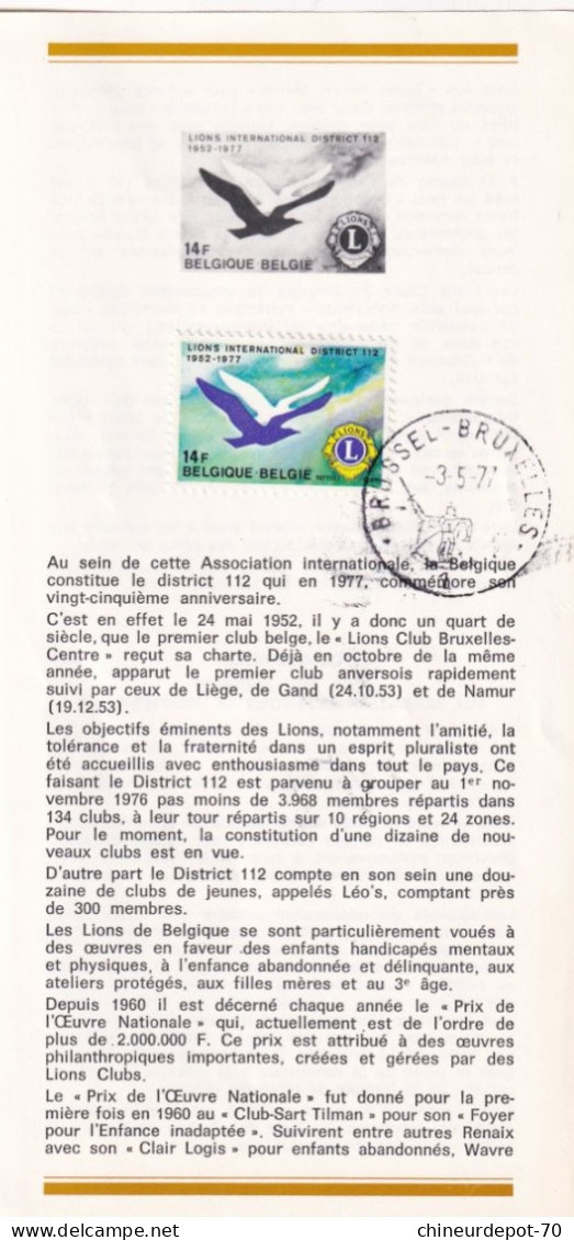 Régie Des Postes Belges émission D'un  Timbre -poste Spécial  N°5  1977 édité  En Français - Cartas & Documentos
