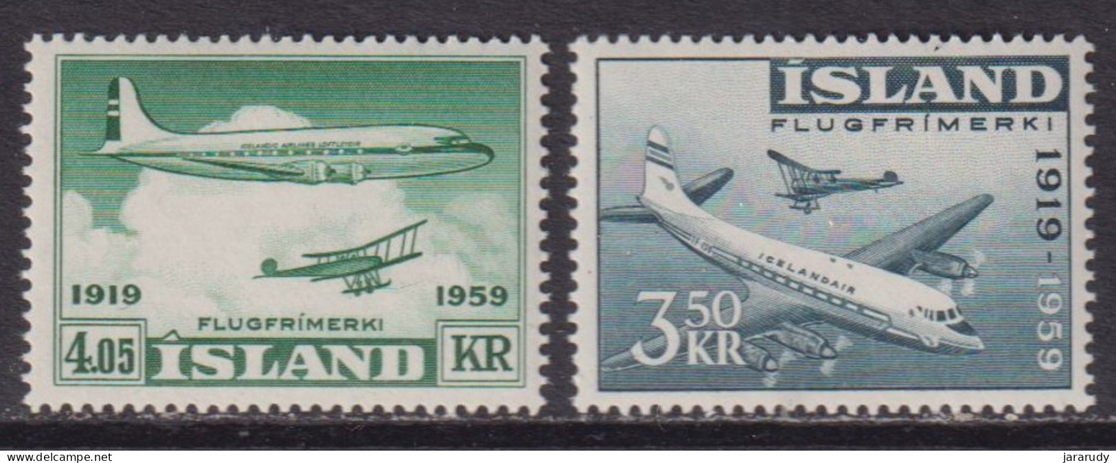 ISLANDIA AVIONES 1959 Yv PA 30/1 MNH - Ungebraucht