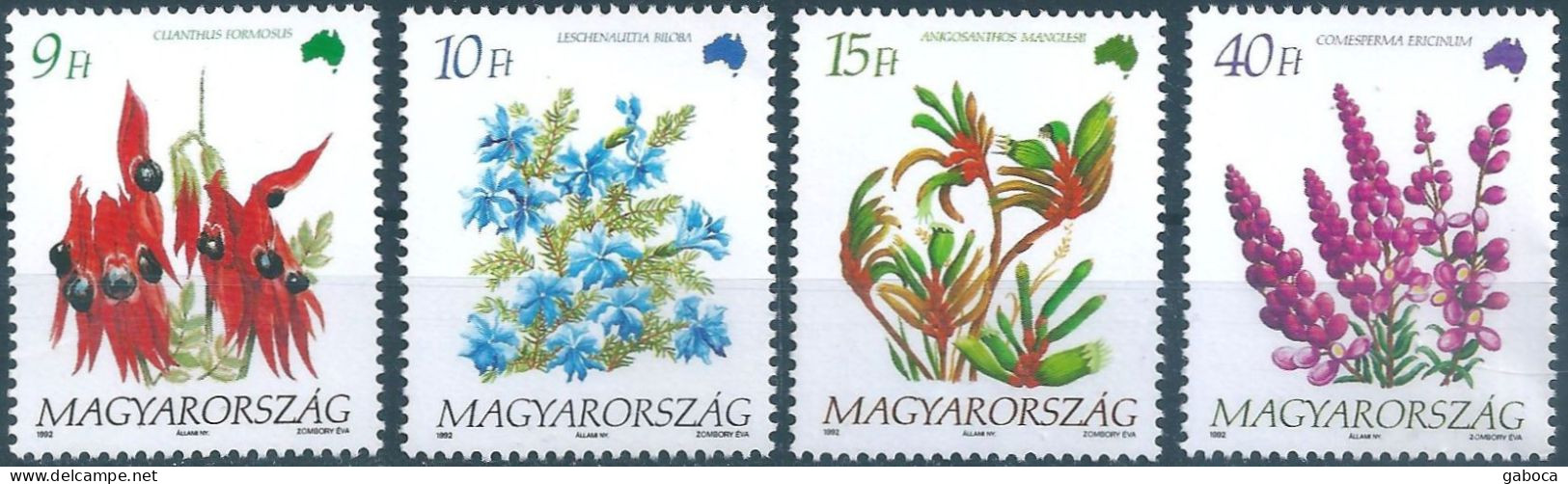 C5686 Hungary Flora Flower Geography Map Australia Full Set MNH - Orchidee