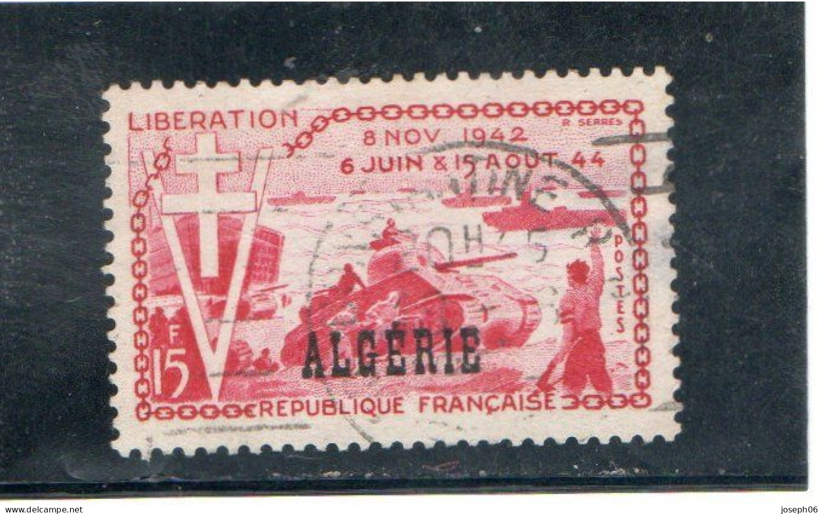 ALGERIE    1954  Y.T. N° 312  Oblitéré  Frais De Gestion Compris - Oblitérés