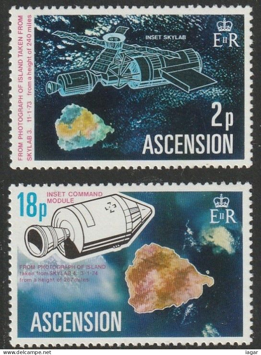 THEMATIC SPACE:  SKYLAB 3 AND SKYLAB 4 PHOTOGRAPH ASCENSION ISLAND FROM ABOVE   -  ASCENSION - Sud America