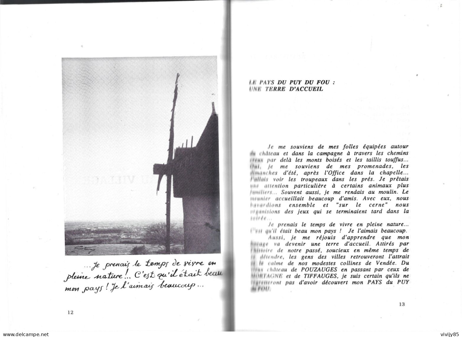 85 - T.B. Livre "Les Lettres De Mon Moulin" -Les HERBIERS-PUY DU FOU-LA FLOCELLIERE-St Michel /MERCURE - Pays De Loire