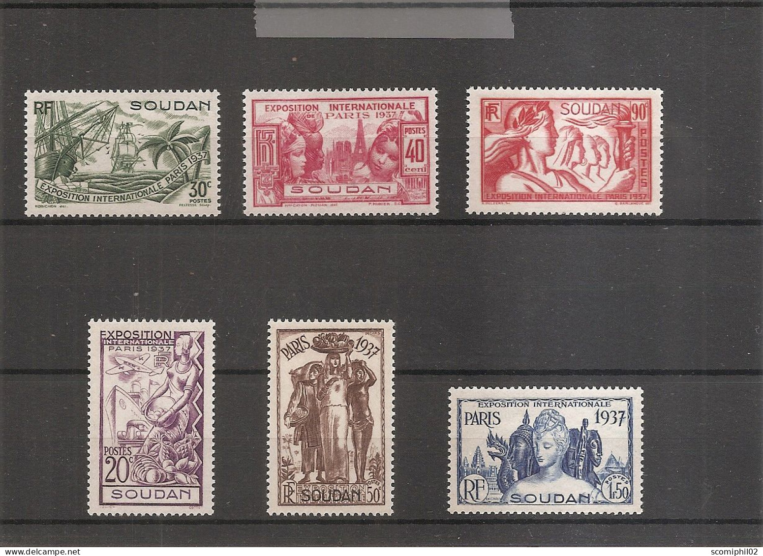 Soudan Français - Exposition De 1937 ( 93/98 XXX -MNH ) - Ongebruikt