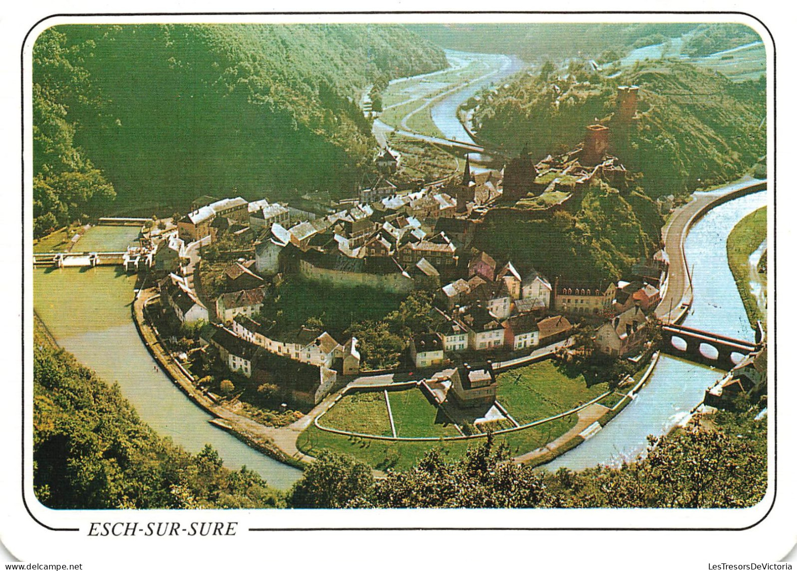 LUXEMBOURG - Esch Sur Sure - Panorama De La Ville - Colorisé - Carte Postale - Esch-Sauer