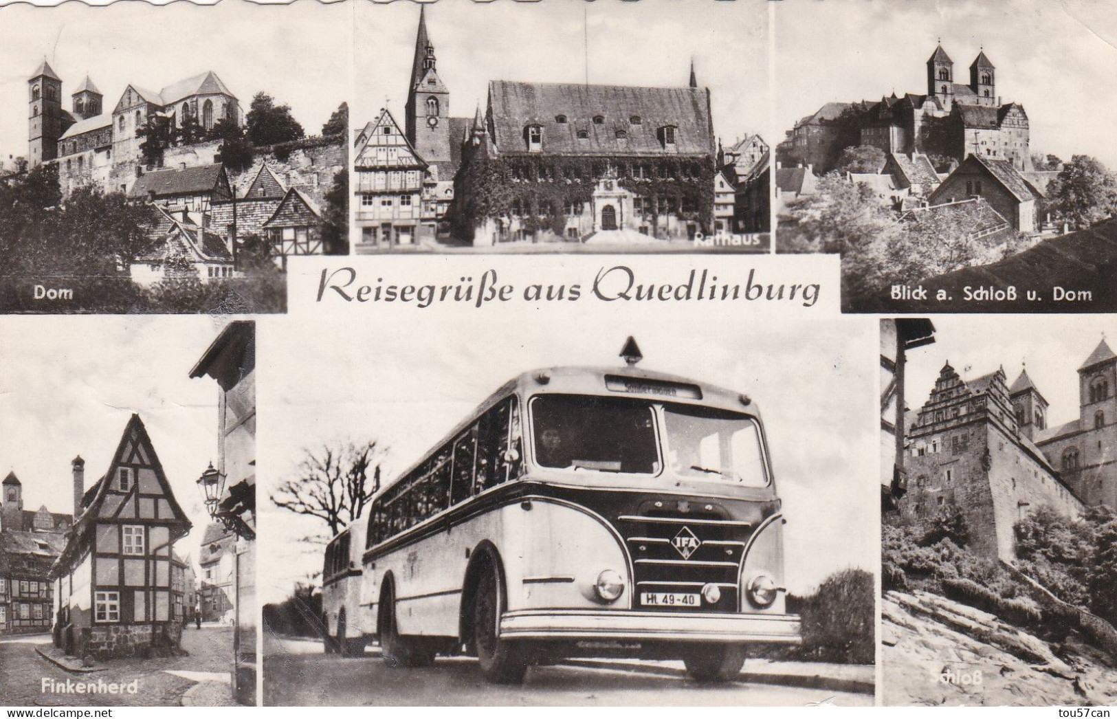 QUEDLINBURG/HARZ  -  SAXEN ANHALT  -  DEUTSCHLAND  -  MEHRBILDERANSICHTKARTE VON 1957. - Quedlinburg