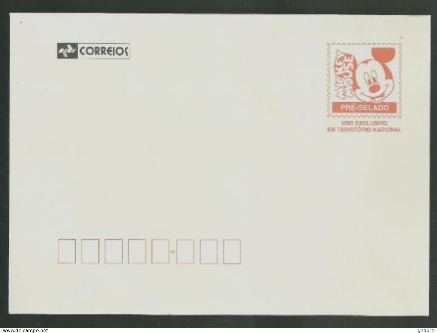 BRAZIL Envelope Prepaid Stationery - MICKEY DISNEY - New - Entiers Postaux