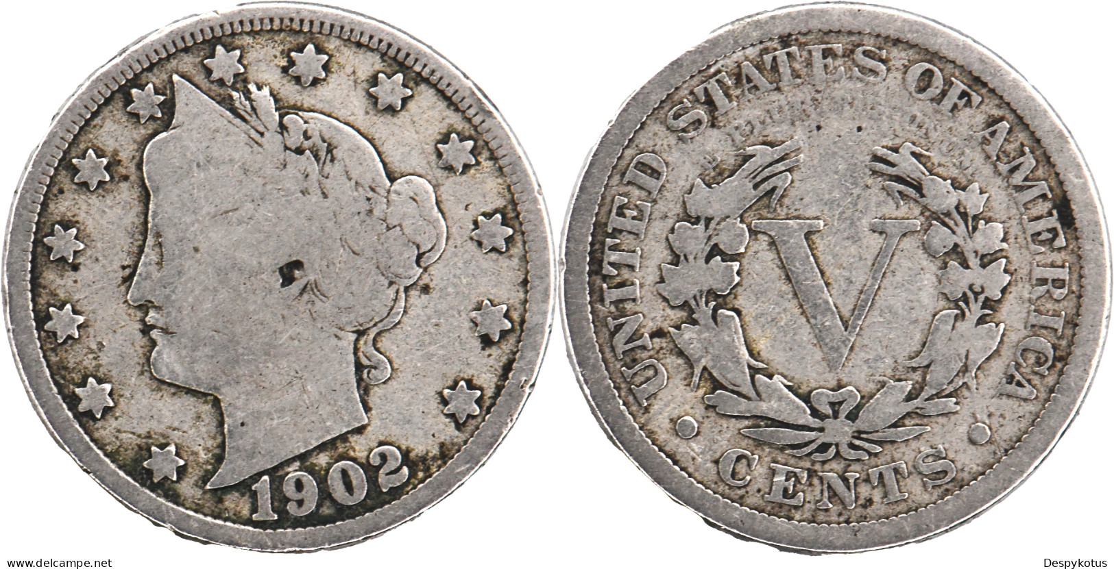 USA - 1902 - V CENTS - Nickel - LIBERTY - 18-218 - 1883-1913: Liberty