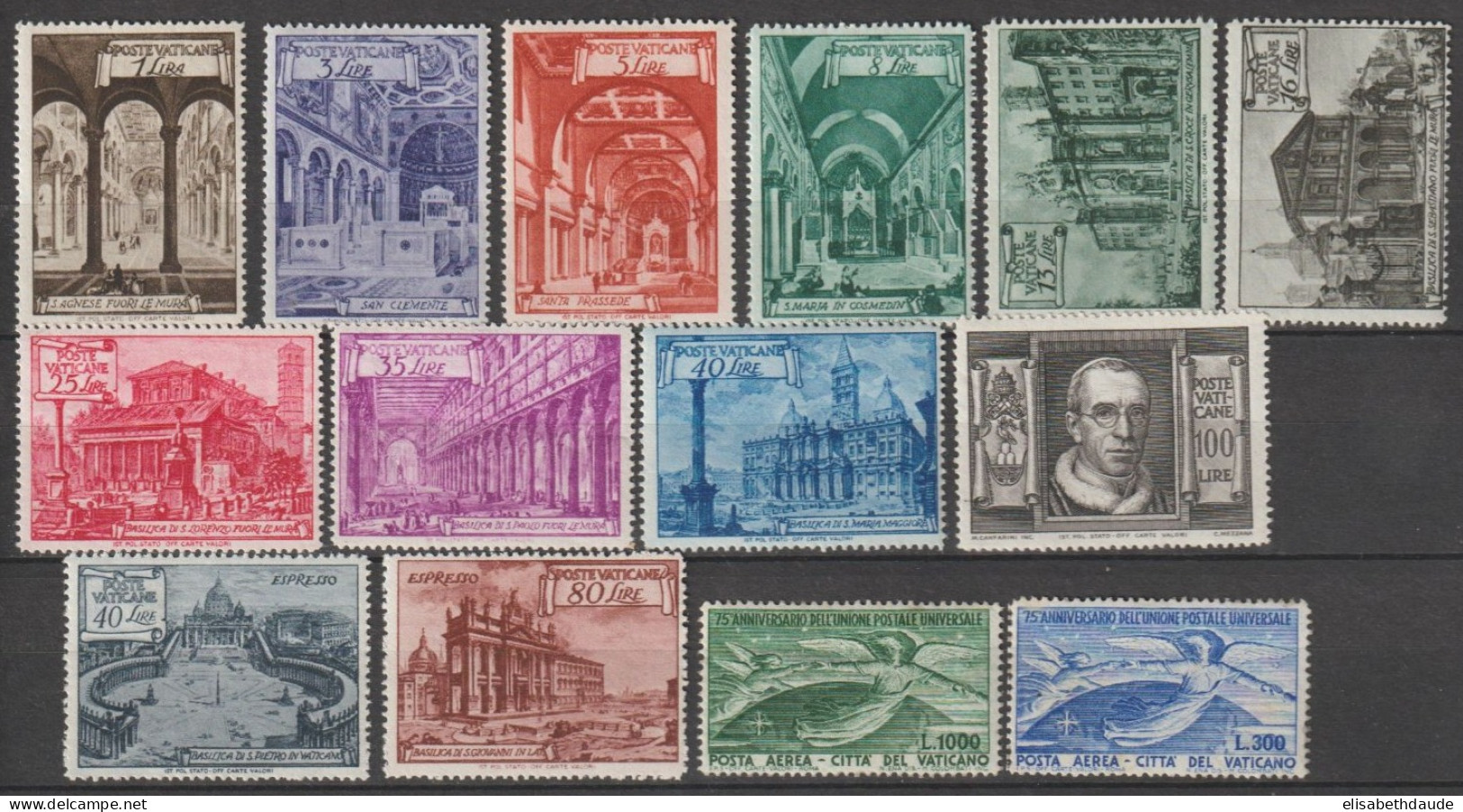 VATICAN - 1949 - ANNEE COMPLETE AVEC POSTE AERIENNE ET EXPRES ! YVERT N°140/149+A18/19+EXP11/12 ** MNH -COTE = 392.5 EUR - Volledige Jaargang