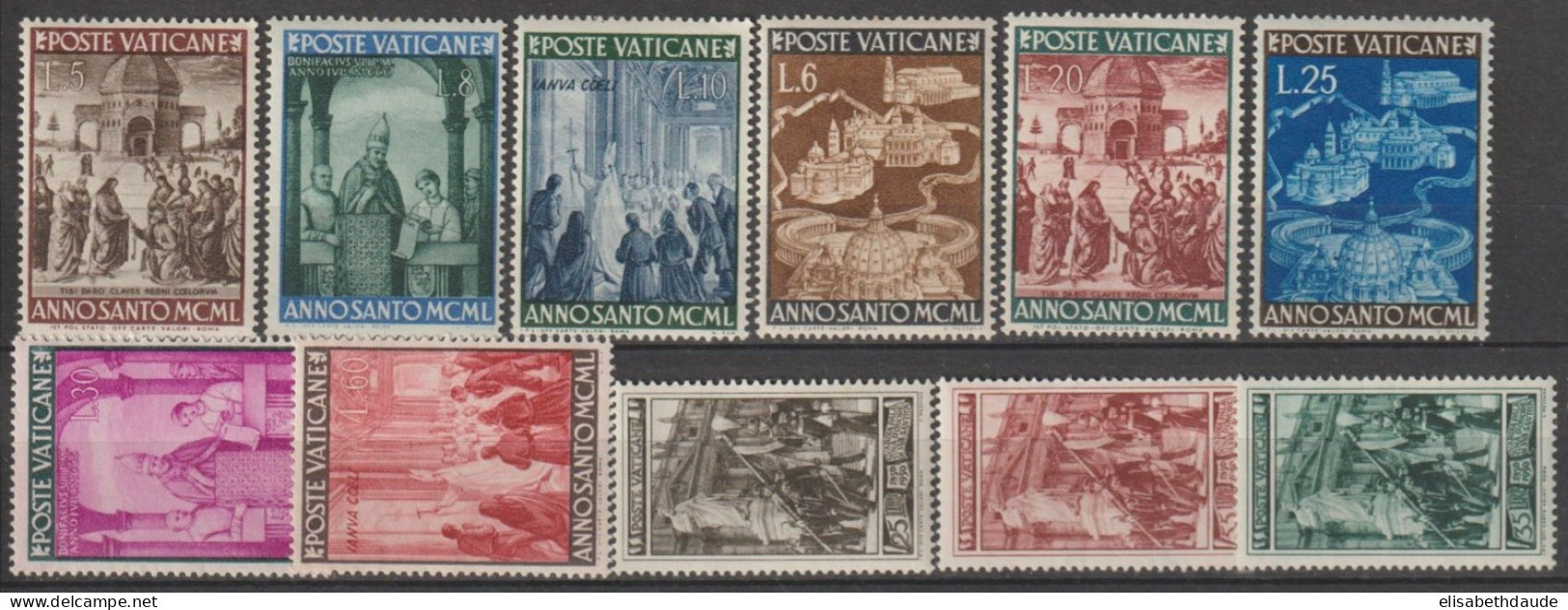 VATICAN - 1950 - ANNEE COMPLETE YVERT N°150/160 * MLH (PLUSIEURS ** MNH) - COTE = 19+ EUR - Full Years