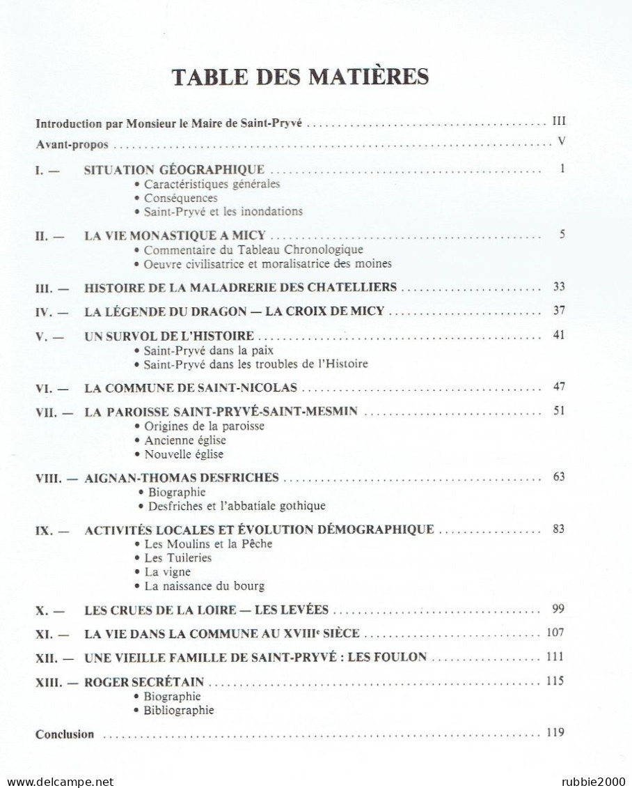 SAINT PRYVE SAINT MESMIN LOIRET QUINZE SIECLES D HISTOIRE 1985 - Centre - Val De Loire