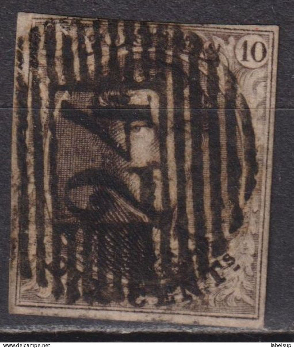 Timbre Oblitéré De Belgique Médaillon De 1851 N° 6 - 1849-1865 Medaillons (Varia)