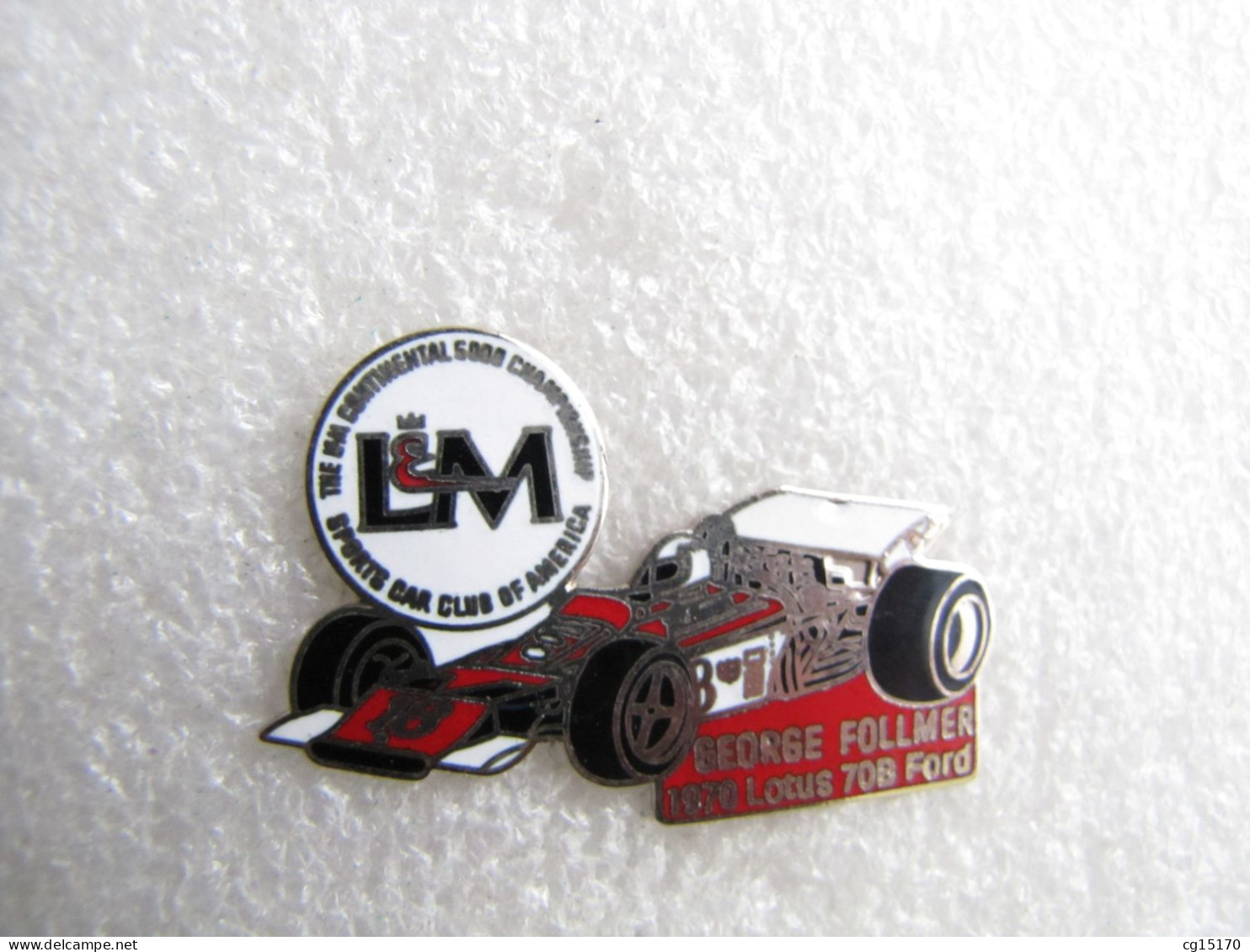 RARE  PIN'S  LOTUS 70 B FORD  GEORGE FOLLMER L&M CIGARETTES  email grand feu  MFS