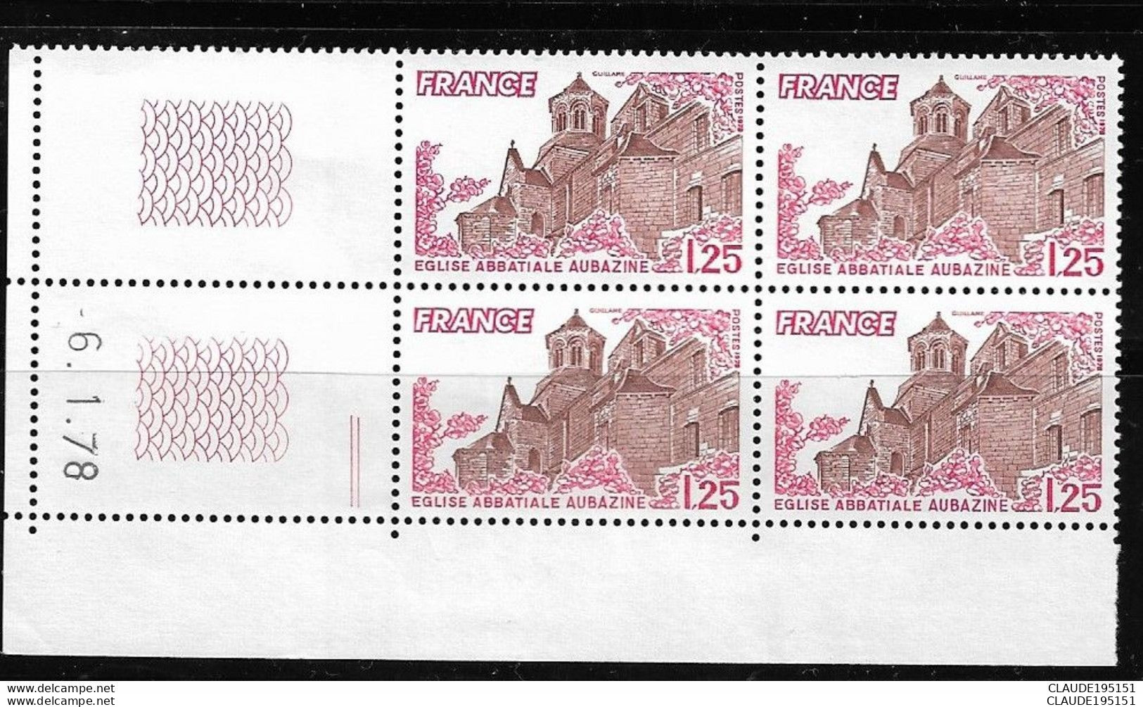 FRANCE 1978  N°2001**  GOMME D'ORIGINE SANS CHARNIÈRE COINS DATES 6.1.78  TTB    2 SCANS - 1970-1979