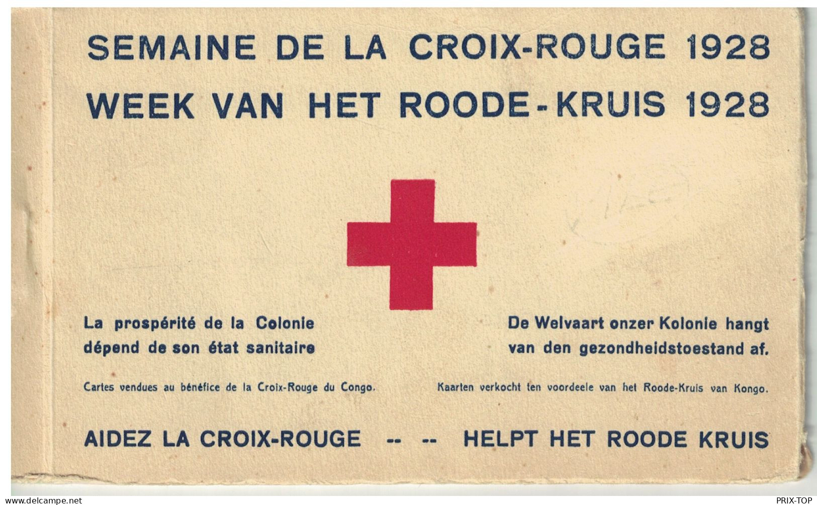 Belgisch Congo Belge Carnet Croix-Rouge De 6 CP 1928 - Congo Belge