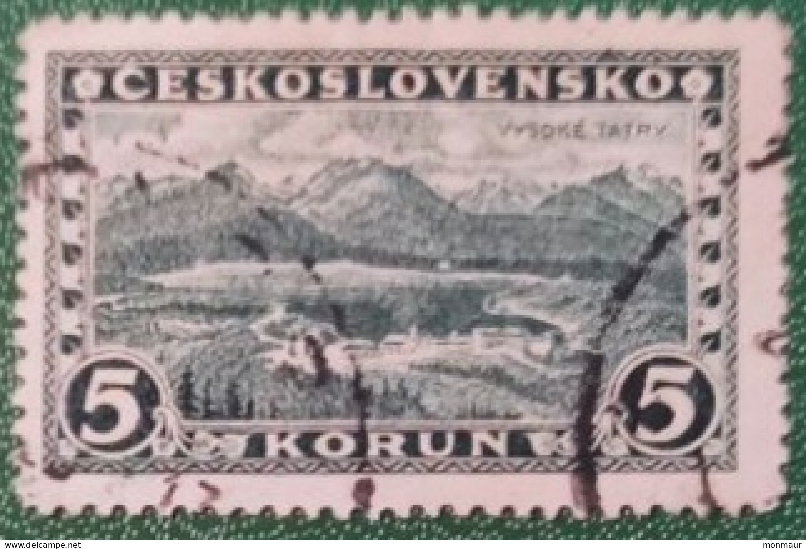 CECOSLOVACCHIA   1926-31 YT 228 VYSOKE TATRY-MONTI TATRA - Used Stamps