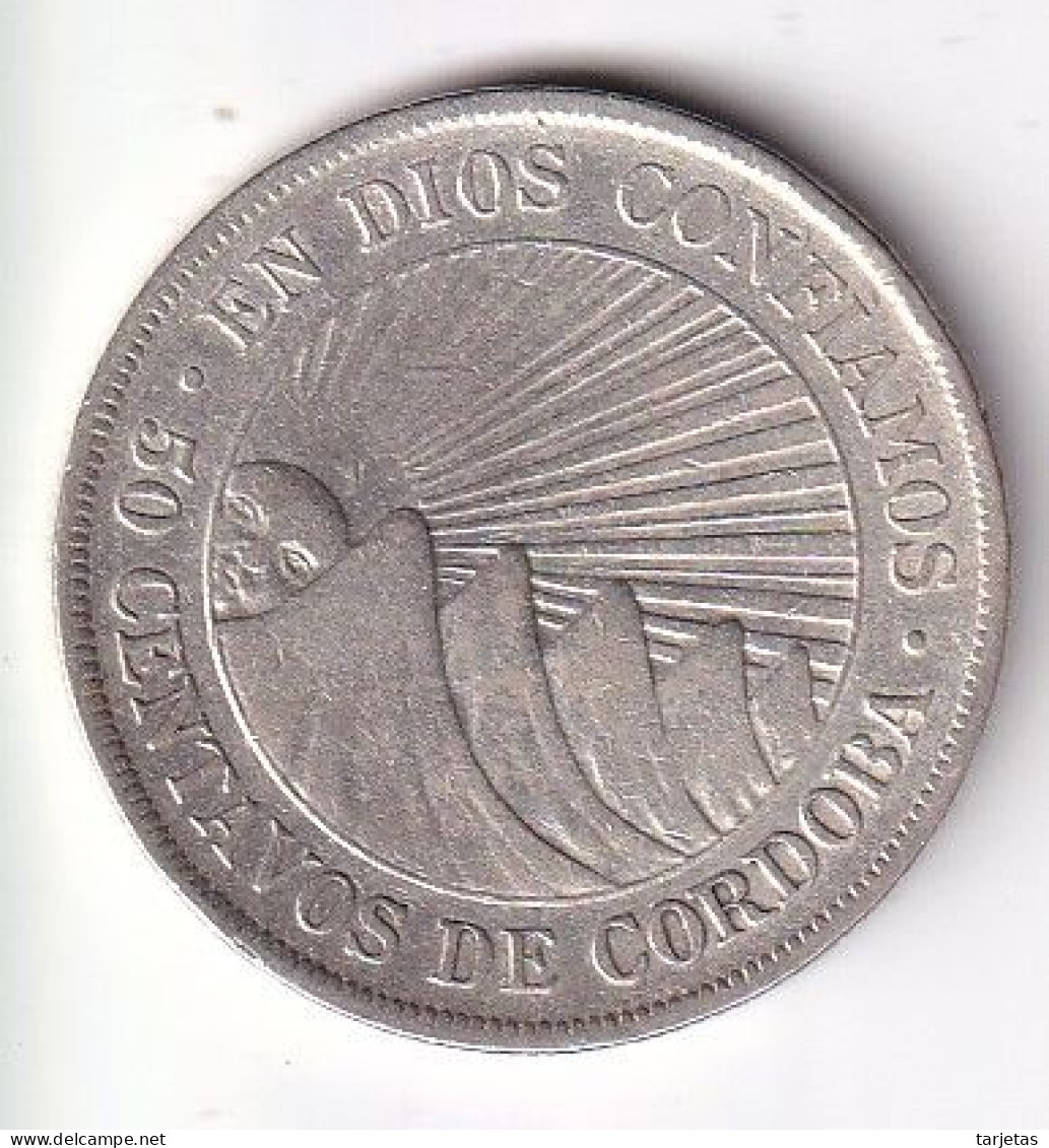 MONEDA DE PLATA DE NICARAGUA DE 50 CENTAVOS DEL AÑO 1912  (COIN) SILVER,ARGENT. - Nicaragua