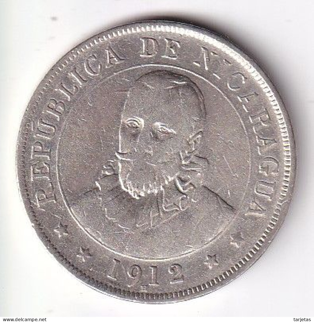 MONEDA DE PLATA DE NICARAGUA DE 50 CENTAVOS DEL AÑO 1912  (COIN) SILVER,ARGENT. - Nicaragua