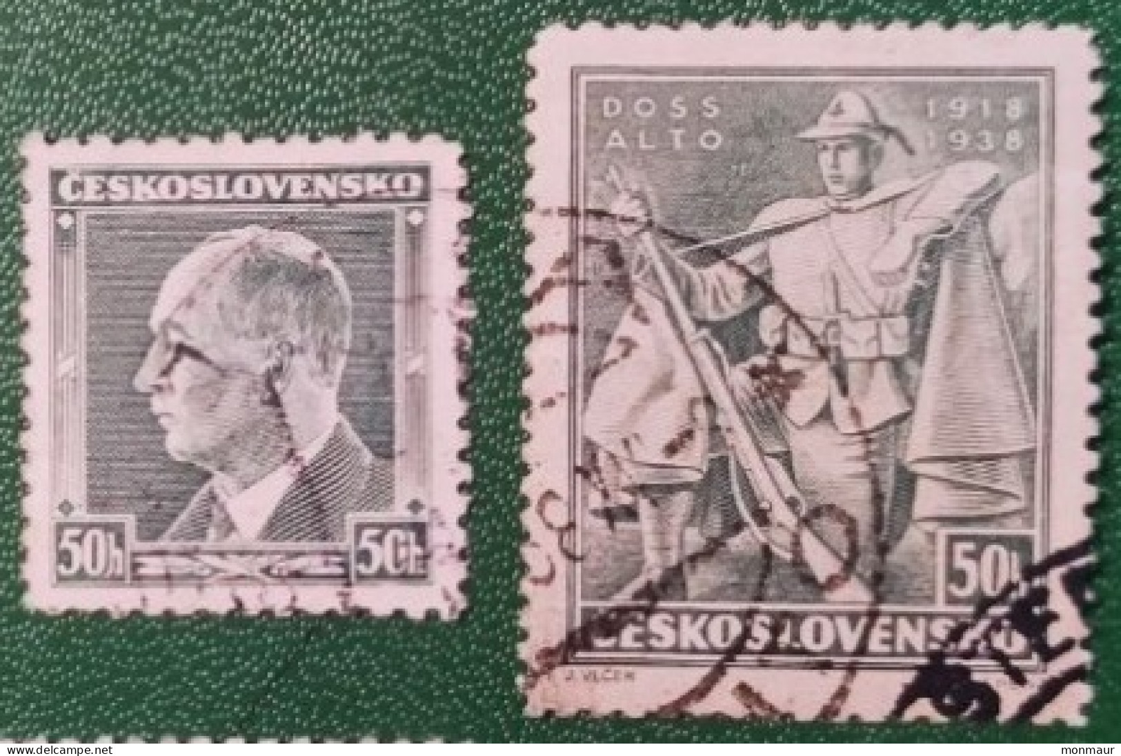 CECOSLOVACCHIA   1937-38 BENES-20TH DOSS ALTON - Used Stamps
