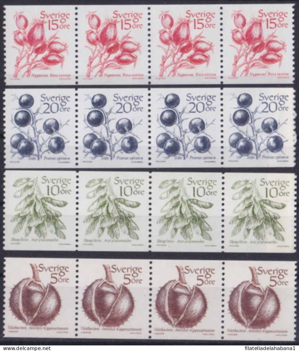 F-EX48193 SWEDEN SVERIGE 1983 MNH FLORES FLOWER FRUIT.  - Frutta